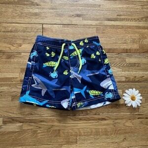 Carter's Blue Shark‎ Swim Trunks Sz 2T